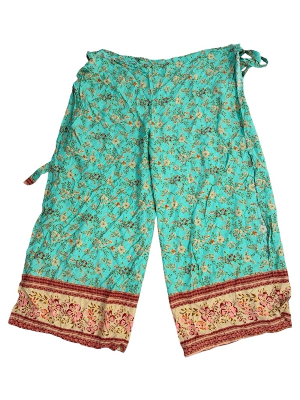 Thai Fisherman Wrap Pants Palazzo Pants Mint Green One Size NWT